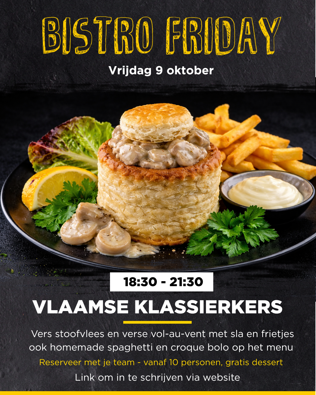 Bistro Friday | 9 oktober | Vlaamse Klassiekers